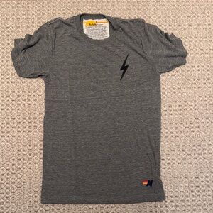 Aviator Nation Charcoal Lightning Bolt Tee